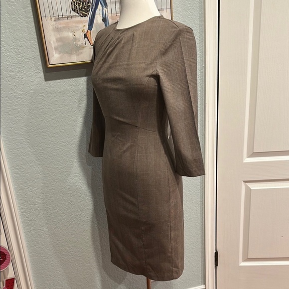 Zara Sz Small Chic Brown Sheath Dress • NWT! - Picture 7 of 15